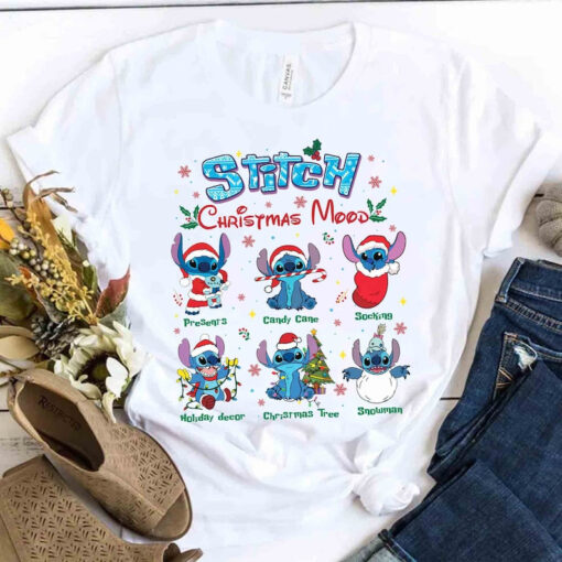 Cute Santa Stitch Christmas Mood Shirt