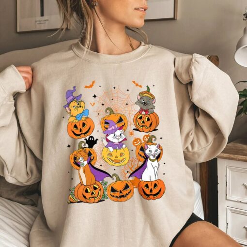 Disney The Aristocats Halloween Sweatshirt, Disney Marie Cat Halloween Shirt, Disney Cat Shirt, Disney Cataholic, Halloween Trick Or Treat