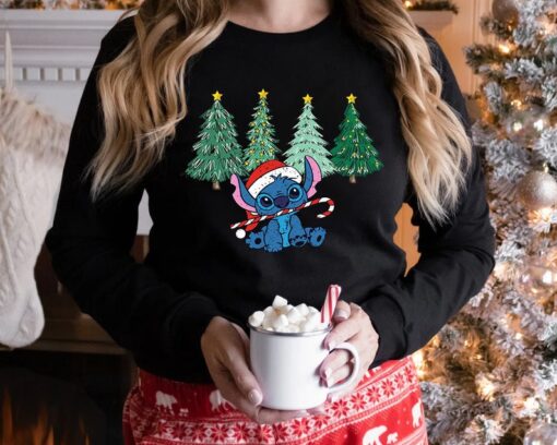 Stitch Christmas Sweatshirt, Christmas Sweatshirt, Stitch Disney gifts Tees, Disney Christmas