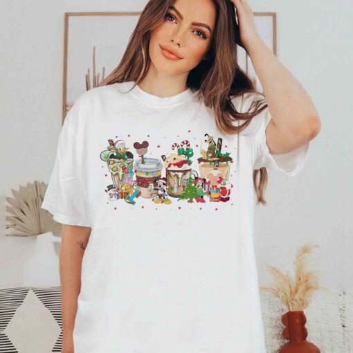 Disney Mickey Minnie Christmas Coffee Shirt