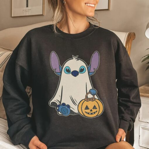 Stitch Ghost Halloween Sweatshirt, Retro Stitch Pumpkin Halloween Tee, Mickey's Not So Scary Halloween Party 2023 Tee, Disney Trip Shirt