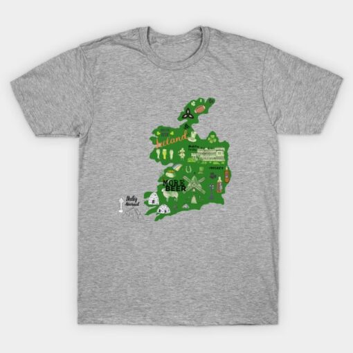 St Patrick Day Irish Map More Beer T-shirt T-Shirt