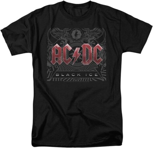 ACDC Black Ice Rock Album T Shirt & Stickers (X-Large)