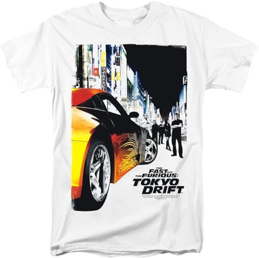 Universal Studios Tokyo Poster - The Fast and The Furious: Tokyo Drift Adult T-Shirt