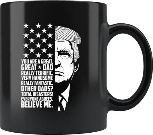 Funny Great Dad Donald Trump Father's Day Gift Mug - Papa Pere Daddy Father 2018 Present Coffee Cup