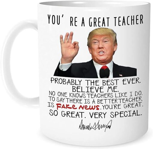 DealDEKO You're Great Teacher graduation gift Trump Mug, Great Teacher Trump Coffee Mug Teacher's Day Gifts for Teacher