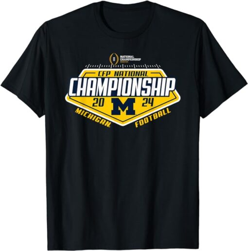 Michigan Wolverines 2024 CFP National Championship Blaze T-Shirt