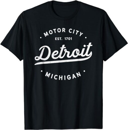 Classic Retro Vintage Detroit Michigan Motor City T-Shirt