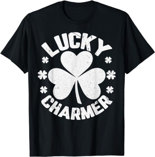 LUCKY CHARMER Funny St. Patrick's Day Shirt Boys Kids Girls T-Shirt