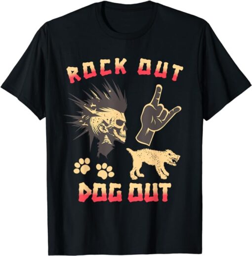 I Take the Dog Out and I Listen to Rock music. T-Shirt