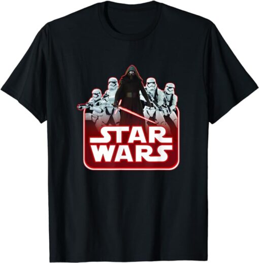 Star Wars The Force Awakens Kylo Ren & Troops Chest Poster T-Shirt