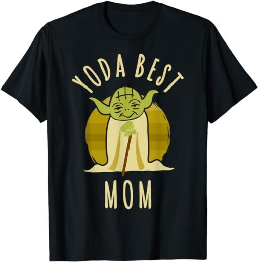 Star Wars Yoda Best Mom Cartoon Yoda T-Shirt