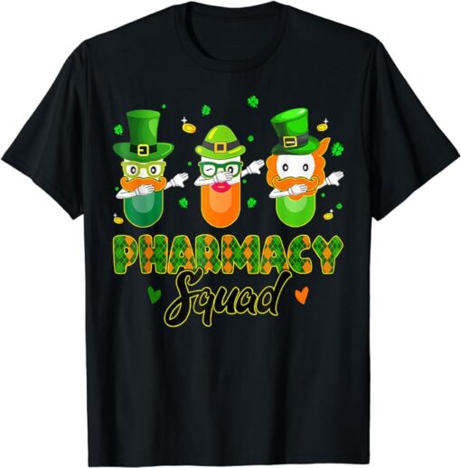 Funny Pharmacy Squad Leprechaun Pharmacist St Patrick Day T-Shirt