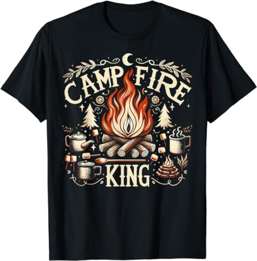 Campfire King Funny Camping Gift Bonfire T-Shirt