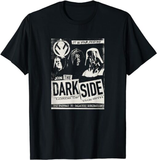 Star Wars Join The Dark Side Lords Of The Sith Chest Poster T-Shirt