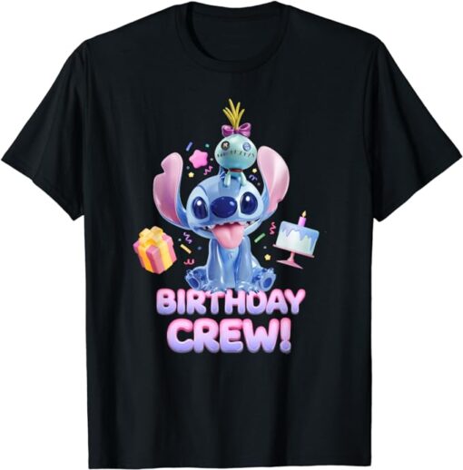 Disney Lilo & Stitch with Scrump Big Shiny Birthday Crew T-Shirt