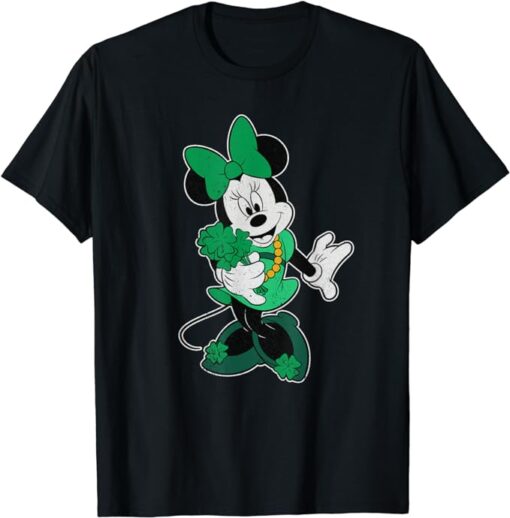 Disney Retro Shamrock Minnie Mouse St. Patrick's Day T-Shirt