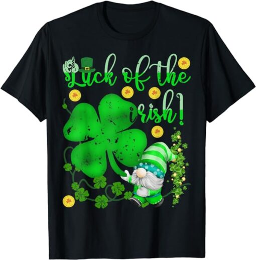 Luck Of The Irish St Patrick's Day Gnome, Women, Men & Youth T-Shirt