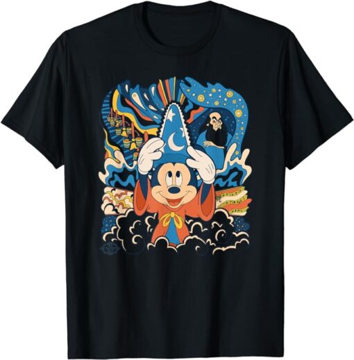 Disney Fantasia Mickey Mouse Sorcerer’s Apprentice Retro T-Shirt