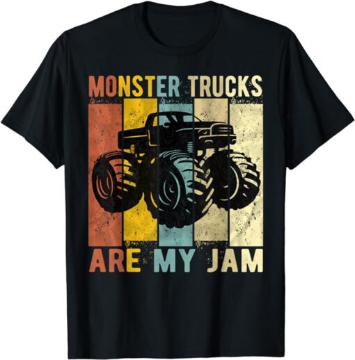 Monster Trucks Are My Jam Vintage Retro Monster Truck T-Shirt