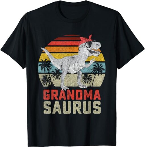 Grandmasaurus T Rex Dinosaur Grandma Saurus Family Matching T-Shirt