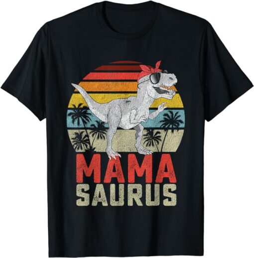 Mamasaurus T Rex Dinosaur Mama Saurus Family Matching Women T-Shirt