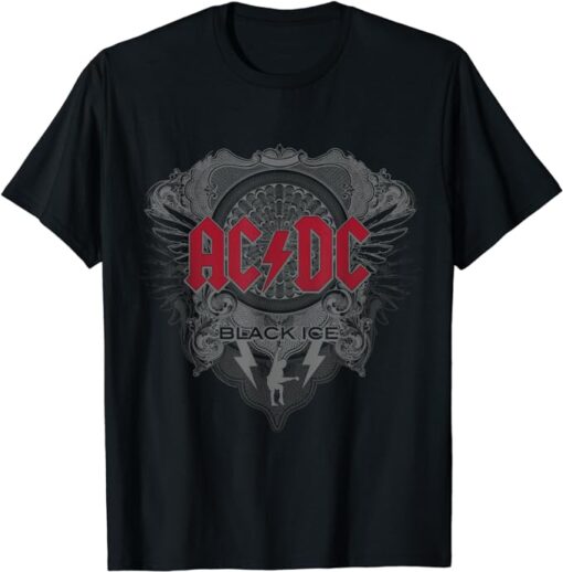 AC,DC Rock Music Band Black Ice with Red T-Shirt