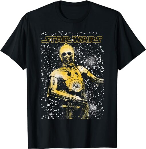 Star Wars Galactic C-3PO Star Graphic T-Shirt T-Shirt