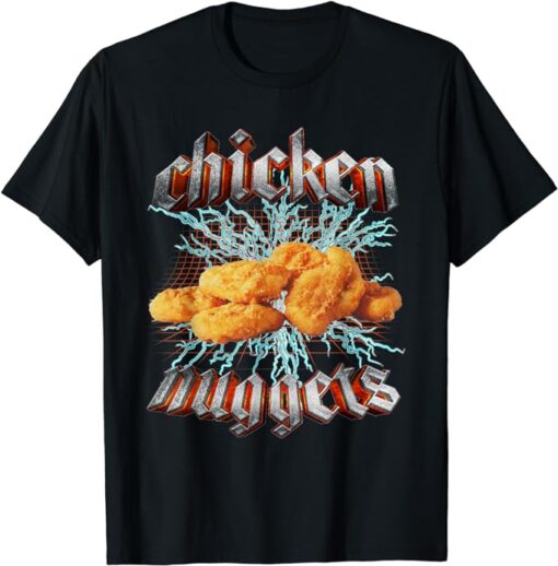 Chicken Nuggets Heavy Metal World Tour Hardcore Music T-Shirt