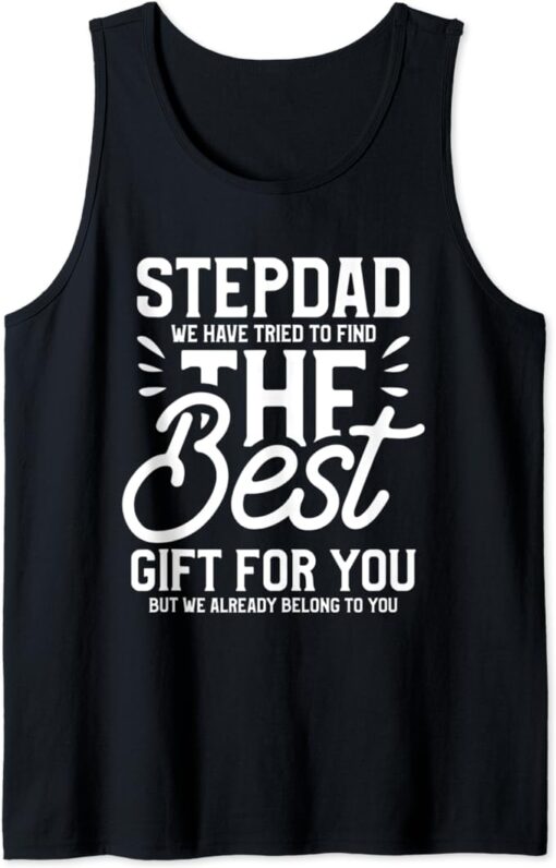 Mens Lovely Family Daughter Son Step Dad Stepdad Father Tank Top