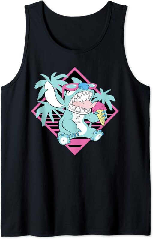 Disney Lilo & Stitch Ice Cream Retro 90s Beach Tank Top