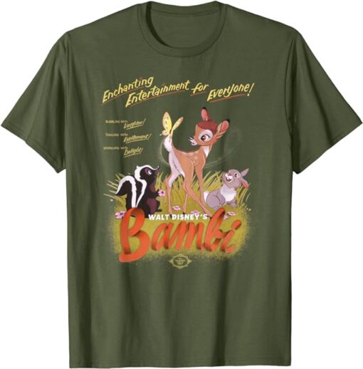 Disney Bambi Enchanting Entertainment For Everyone Retro T-Shirt