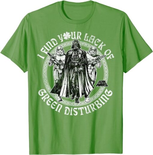 Star Wars Darth Vader Lack Green St. Patrick's Day Disney+ T-Shirt