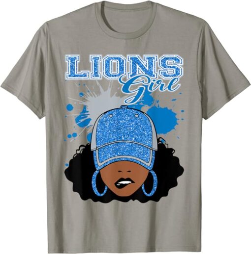 Lions Girl Sports Fan Team Spirit T-Shirt