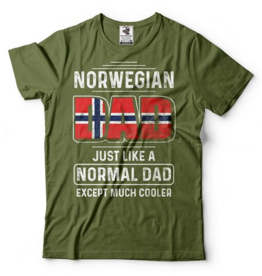 Norwegian Dad Father Day Gift Tshirt Birthday Gift For Dad Norway Norwegian Dad T-shirt Gift For Father Fathers Day Gift