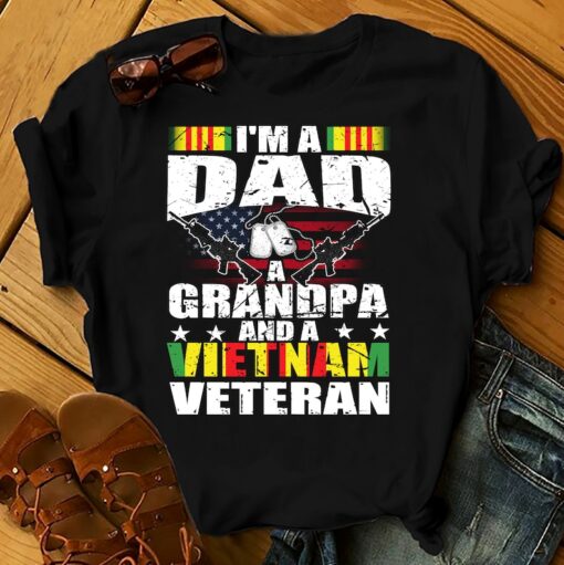 Vietnam Veteran Dad - Father's Day Shirts Men, Birthday T Shirts, Summer Tops, Beach T Shirts