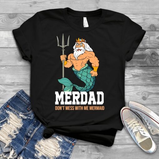 Merdad Shirt Father Gifts Mermaid - Father's Day Shirts Men, Birthday T Shirts, Summer Tops, Beach T Shirts