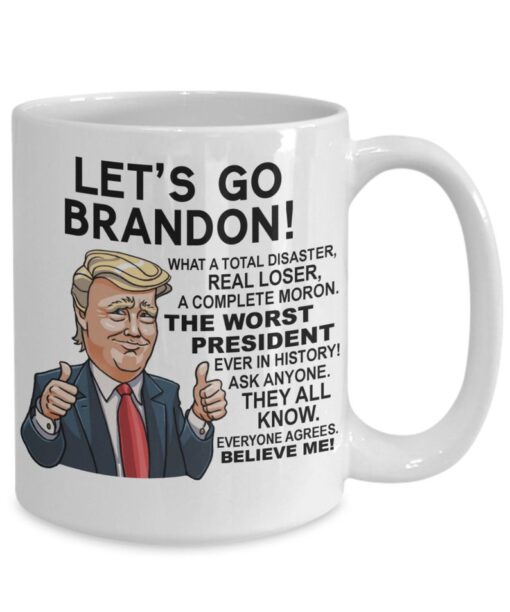 Lets Go Brandon mug anti biden Donald Trump mug, Fuck biden mug Trump 2024 republican gifts