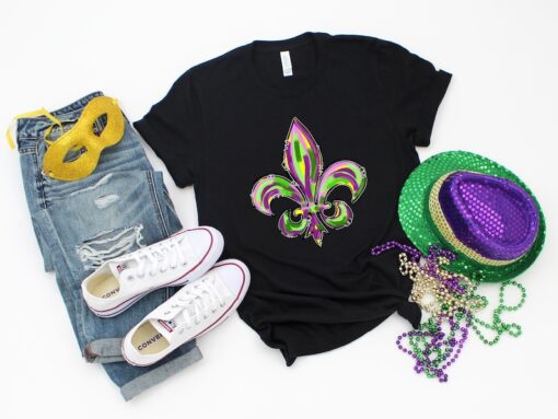 Fleur De Lis Shirt, Mardi Gras Shirt, Happy Mardi Gras Shirt, Mardi Gras Shirt, Funny Mardi Gras Festival