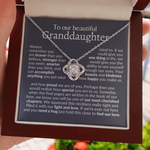 To our granddaughter necklace, Granddaughter necklace from grandparents, Granddaughter gifts from grandma and grandpa