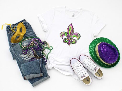 Fleur De Lis Shirt, Mardi Gras Shirt, Happy Mardi Gras Shirt, Mardi Gras Shirt, Funny Mardi Gras Festival