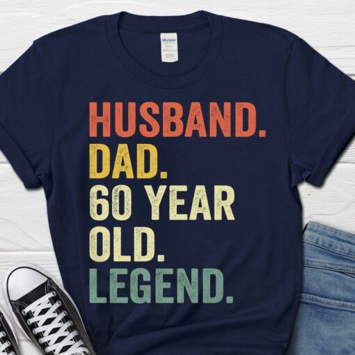 60th Birthday Gift for Men, Husband Dad 60 Year Old Legend Shirt, 60th Birthday Tee for Him, 60 Birthday Dad Gift