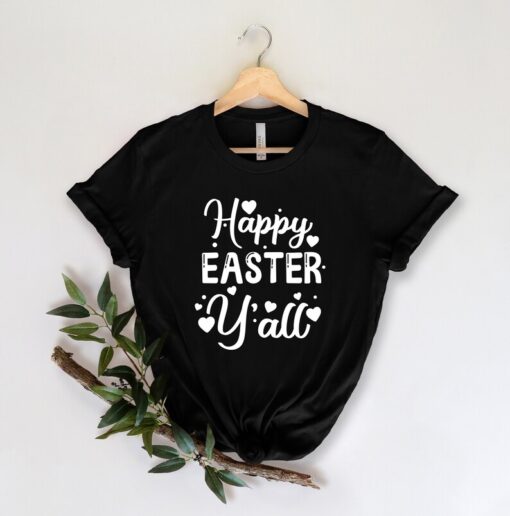 Happy Easter Y'all Shirt, Best Bunny Tee, Easter Cross T-Shirt, Gift For Mama, Easter Day Shirt, Best Easter T-shirt