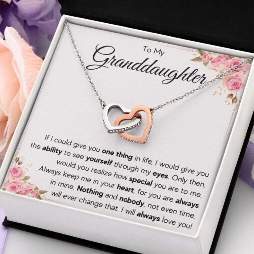 Gifts for adult granddaughter from grandmother and grandpa graduation birthday present Interlocking Necklace with