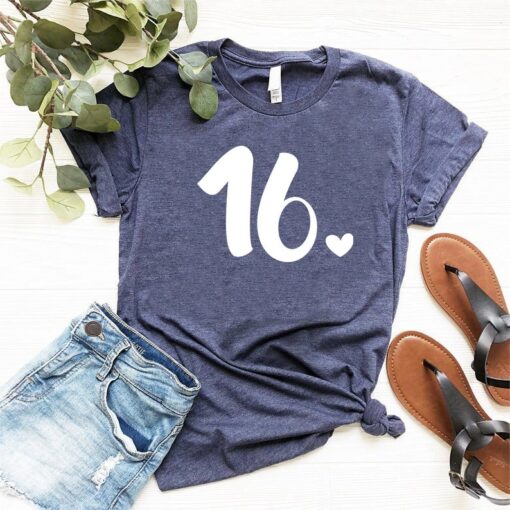 16th Birthday Shirt, 16th Birthday Outfit, 16 Years Old T-Shirt, Gift For 16th Birthday, Sixteenth Bday Gift