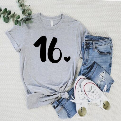 16th Birthday Shirt, 16th Birthday Outfit, 16 Years Old T-Shirt, Gift For 16th Birthday, Sixteenth Bday Gift