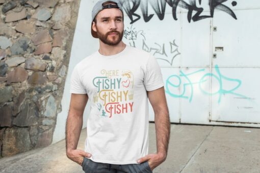 Fishing Fathers Day Shirt - Here fishy Fishy funny Fathers day Tshirt - Best fisherman Father's day gift shirt