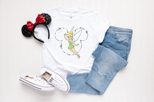 Tinkerbell Mickey Ear Disney T-Shirt, Disney Tinkerbell Shirt, Disney matching family,Disneyworld Family Shirt