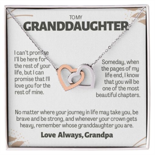 To My Granddaughter From Grandpa, Granddaughter Necklace Gift from Grandfather, Birthday, granddaughter wedding