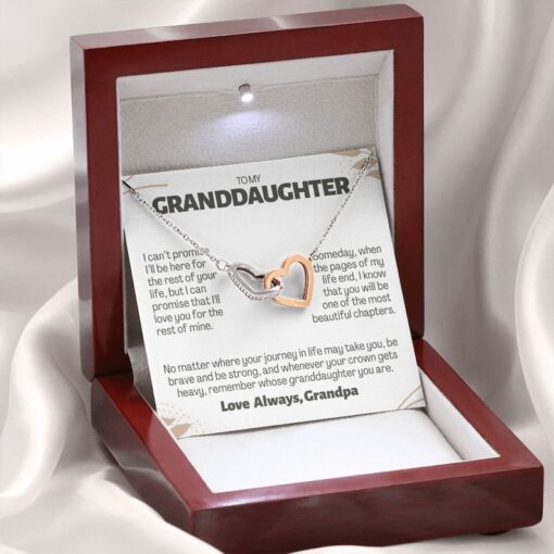 To My Granddaughter From Grandpa, Granddaughter Necklace Gift from Grandfather, Birthday, granddaughter wedding